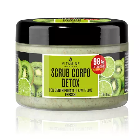 Vitamine scrub peeling do ciała Detox Kiwi & Lime ze świeżym sokiem z kiwi i limonki 200ml