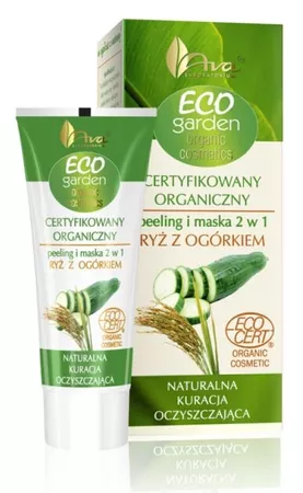 Ava Eco Garden certyfikowany organiczny peelig i maska 2w1
