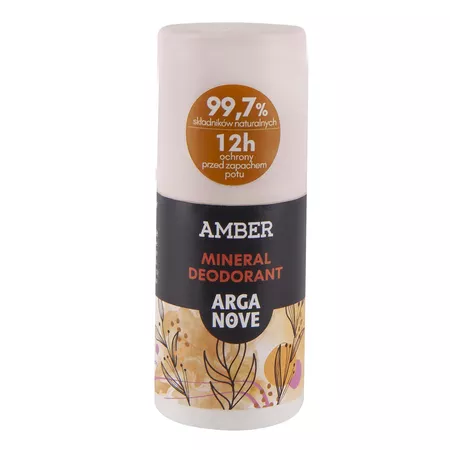 Arganove dezodorant mineralny ałunowy Amber roll-on 50ml