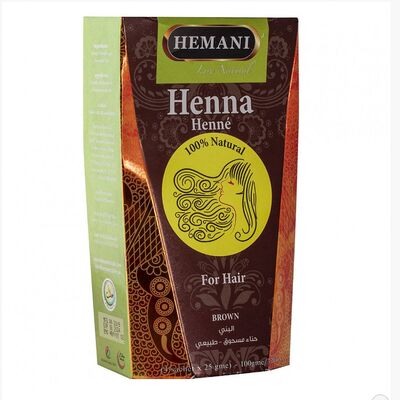 Hemani naturalna henna do włosów brązowa 100g