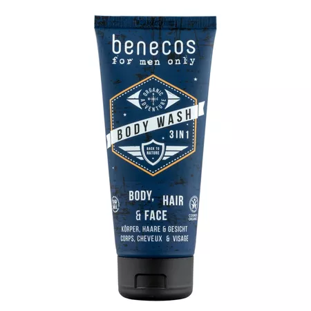 Benecos For Men Only żel do mycia twarzy włosów i ciała 3w1 dla mężczyzn 200ml