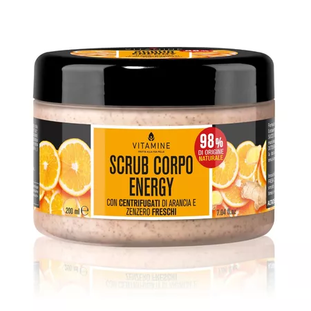 Vitamine scrub peeling do ciała Energy Arancia & Zenzero ze świeżym sokiem z pomarańczy i imbiru 200ml