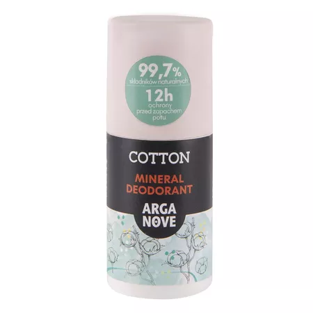 Arganove dezodorant mineralny ałunowy Cotton roll-on 50ml