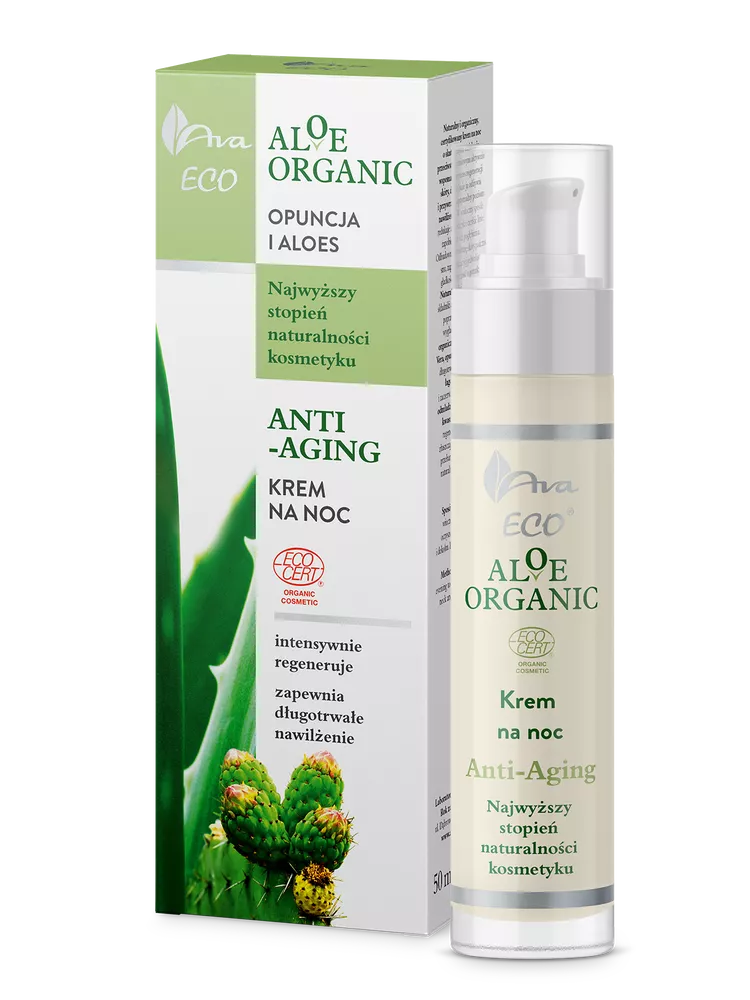 Ava Aloe Organic krem na noc anti-aging Opuncja i Aloes 50ml