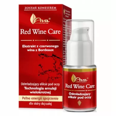 Ava Red Wine odmładzający eliksir pod oczy do skóry dojrzałej z ekstraktem z czerwonego wina z Bordeaux 15ml